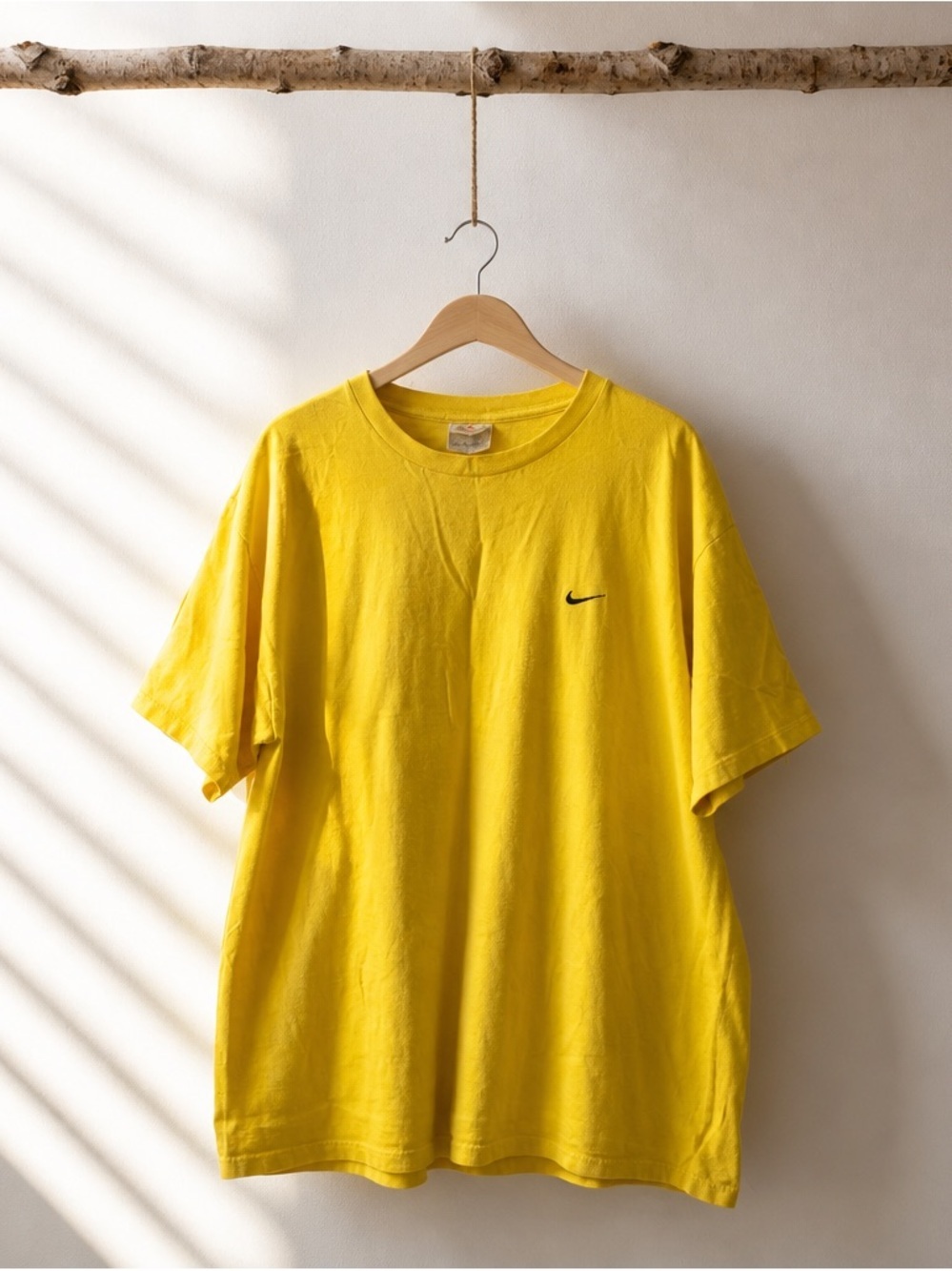 Nike Men's Yellow Short-Sleeve Logo T-Shirt
